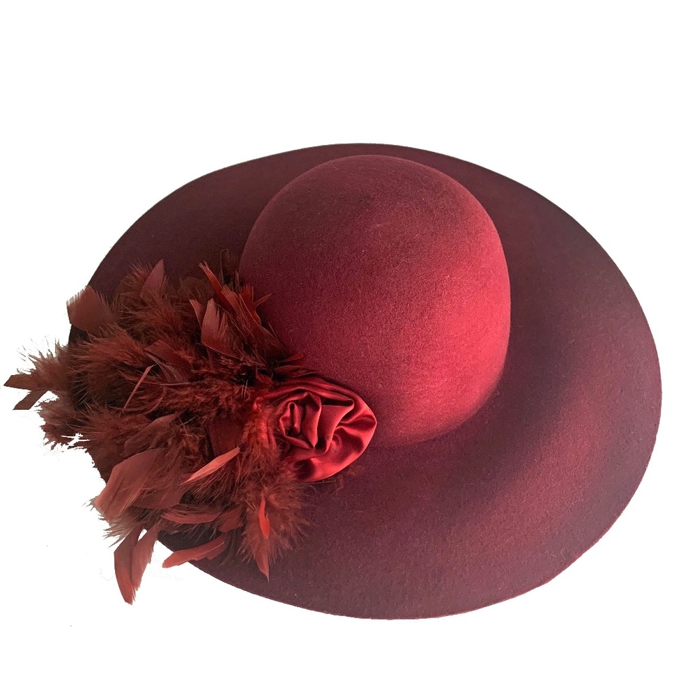 Burgundy Wool Hat